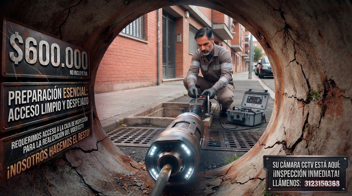 Videoinspección CCTV de tuberías de alcantarillado en Bogotá